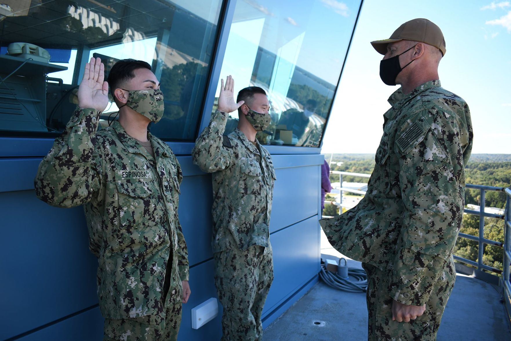 Reciting the Oath of Enlistment